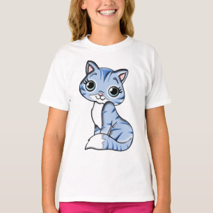 Blaue Katze Katzenart Tier T-Shirt