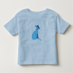 Blaue Katze Kleinkind T-shirt