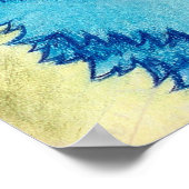 Blaue Katze, Louis Wain Poster (Ecke)