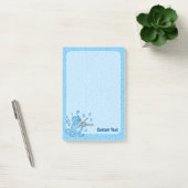 Blaue Katze mit Geigennotizen Post-it Klebezettel (Büro)