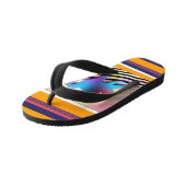 Blaue Katze mit Streifen Kinderbadesandalen (Schrägansicht)