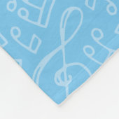 Blaue Katze mit Violin Fleece Blanket (Ecke)