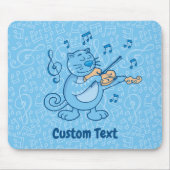 Blaue Katze mit Violin-Maus-Pad Mousepad (Vorne)
