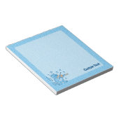 Blaue Katze mit Violin Notizblock (angewinkelt)