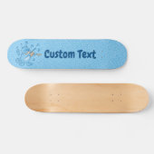 Blaue Katze mit Violin-Skateboard Skateboard (Horizontal)