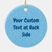 Blaue Katze mit Violine Keramik Ornament (Hinten)