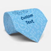 Blaue Katze mit Violine Neck Tie Krawatte (Gerollt)
