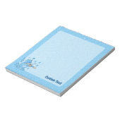 Blaue Katze mit Violine Notepad Notizblock (Rotiert)