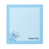 Blaue Katze mit Violine Notepad Notizblock (Vorderseite)