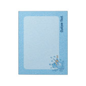 Blaue Katze mit Violine Notepad Notizblock (Rotiert)