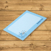 Blaue Katze mit Violine Notepad Notizblock