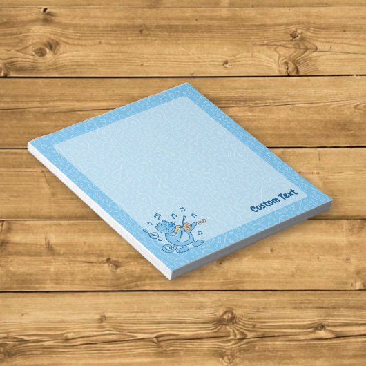Blaue Katze mit Violine Notepad Notizblock