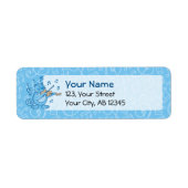 Blaue Katze mit Violinetikett (Vorne)