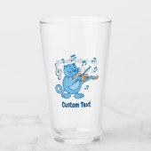 Blaue Katze mit Violinglas Glas (Vorderseite)