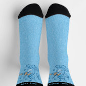 Blaue Katze mit Violinsocken Socken (Oben)
