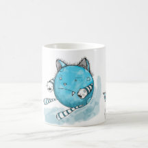 Blaue Katze - Monster-Tasse