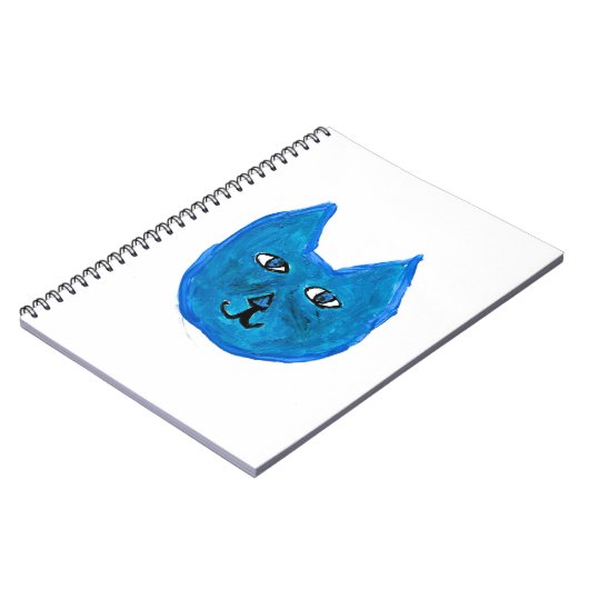 Blaue Katze Notizblock (Linke Seite)