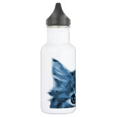 Blaue Katze Purrr! Trinkflasche (Links)