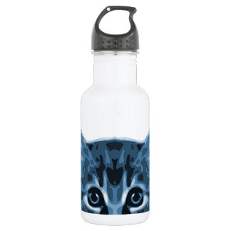 Blaue Katze Purrr! Trinkflasche
