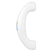 Blaue Katze Z und das Keramik Schrankknauf (Seitenansicht)