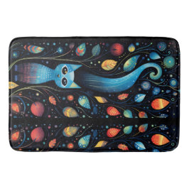 Blaue Katzen Badematte