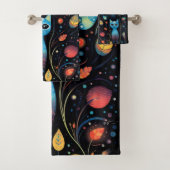 Blaue Katzen Badhandtuch Set (Insitu)