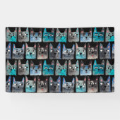 Blaue Katzen Banner (Horizontal)