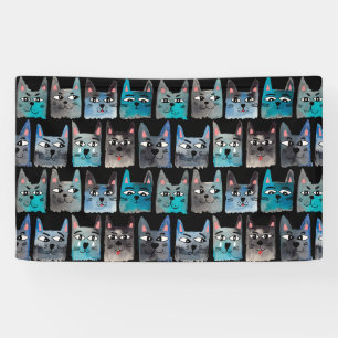 Blaue Katzen Banner