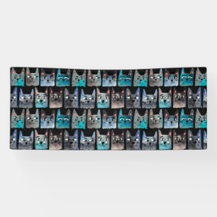 Blaue Katzen Banner