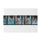 Blaue Katzen Einladungsbanderole (Rückseitenbeispiel)