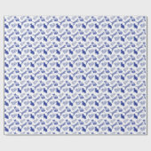 Blaue Katzen Geschenkpapier (Flach)