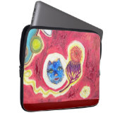 blaue Katzen Laptopschutzhülle (Vorne Rechts)