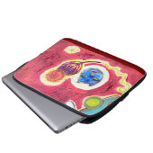 blaue Katzen Laptopschutzhülle (Vorne Knopf)