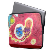 blaue Katzen Laptopschutzhülle (Vorderseite Links)