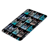 Blaue Katzen Magnet (Linke Seite)