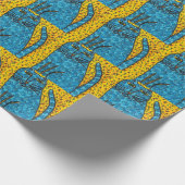 Blaue Katzen-Packpapier Geschenkpapier (Ecke)