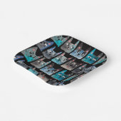 Blaue Katzen Pappteller (Gewinkelt)