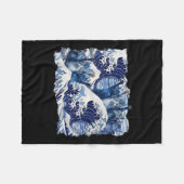 Blaue Katzen schwingen für Kamala Harris Blaue Wel Fleecedecke (Vorderseite (Horizontal))