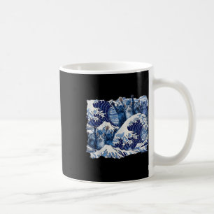 Blaue Katzen schwingen für Kamala Harris Blaue Wel Kaffeetasse