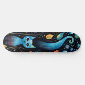 Blaue Katzen Skateboard (Horizontal)