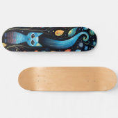 Blaue Katzen Skateboard (Horizontal)