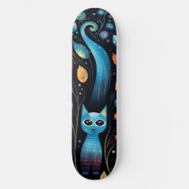 Blaue Katzen Skateboard