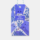 Blaue Katzen und Äste Beste Katze Mama Geschenkanhänger (Vorderseite)