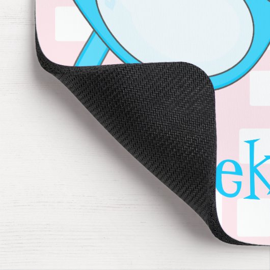 Blaue Katzenaugen-Gläser Mousepad (Ecke)