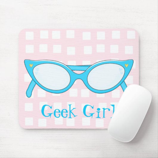 Blaue Katzenaugen-Gläser Mousepad (Mit Mouse)