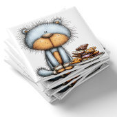 Blaue Katzenkekse Weihnachtsmagnet Magnet