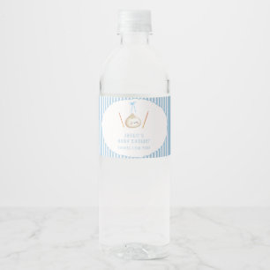 Blaue Kawaii Jungen-Schleife Asiatische Dampfnudel Wasserflaschenetikett