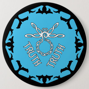 Blaue Kehle Chakra "Wahrheits-" Libelle Button