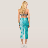 Blaue Keramik Capri Leggings (Rückseite)