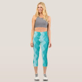 Blaue Keramik Capri Leggings (Vorderseite)